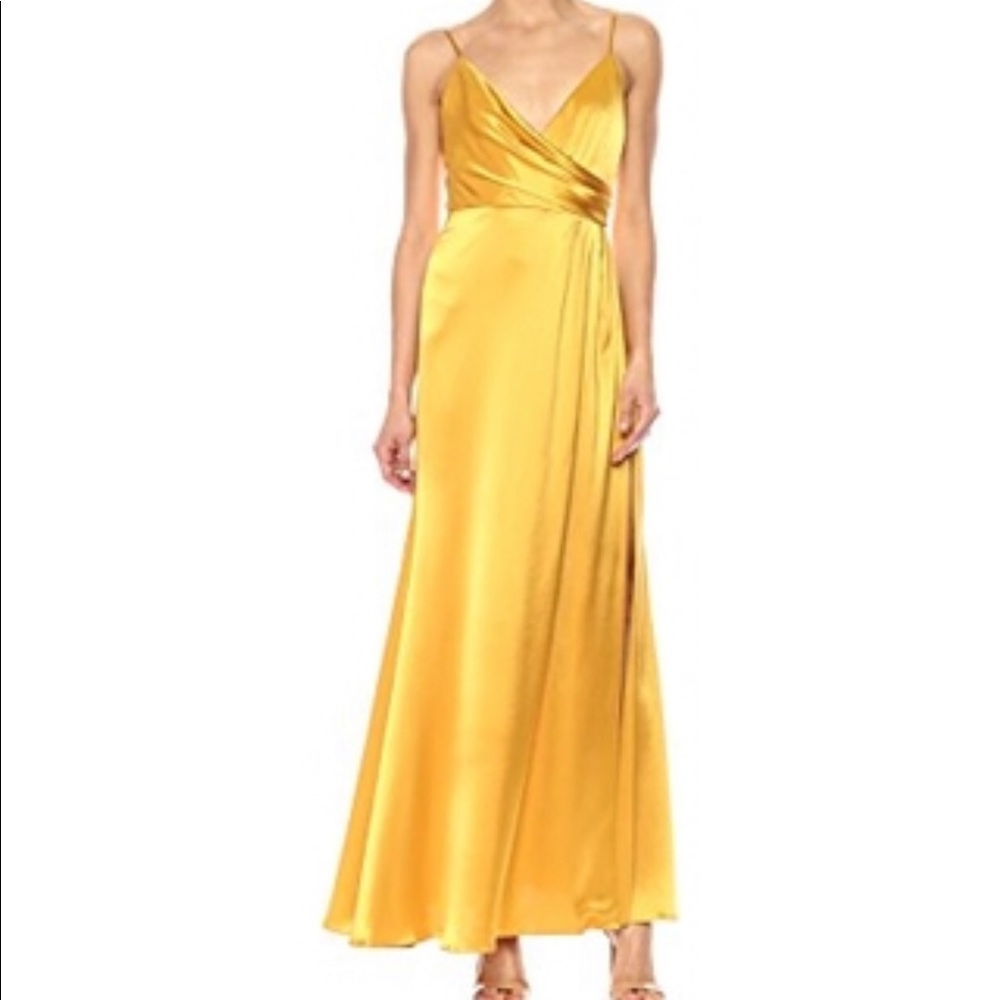 Jill Jill Stuart Wrap Satin Dress, Gold